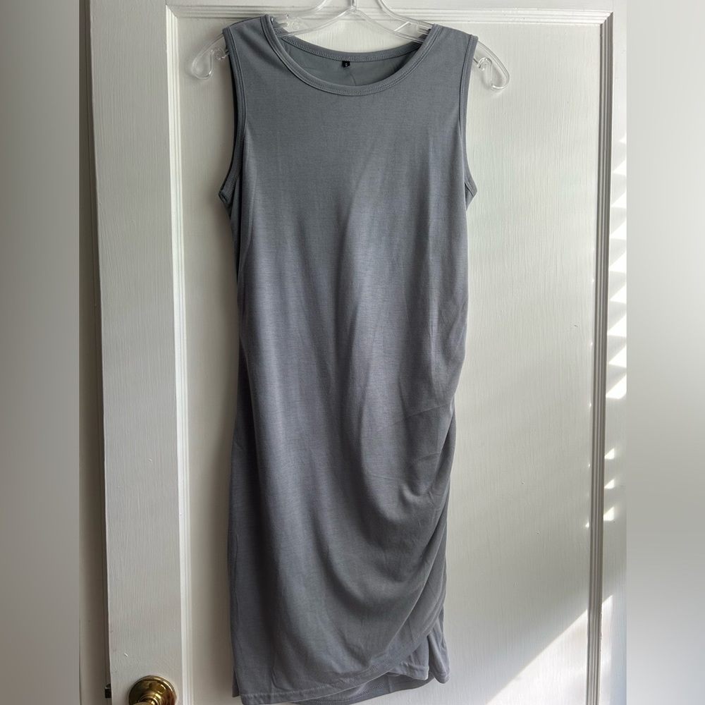 Gray Sleeveless Bodycon Dress